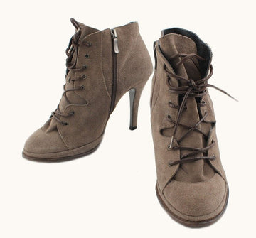 Other Brand Suede Lace-Up Ankle Boots 38 26810781