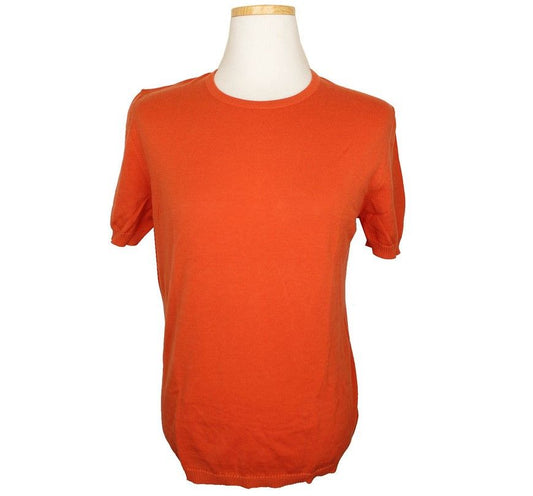 MALO Orangen Baumwollstrickoberteil 55 26809864