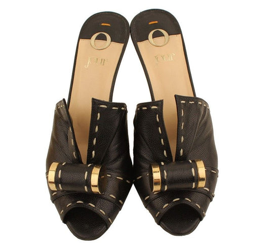 Other Brand O Jour Black White Stitch Mule Slipper 35.5 26810626