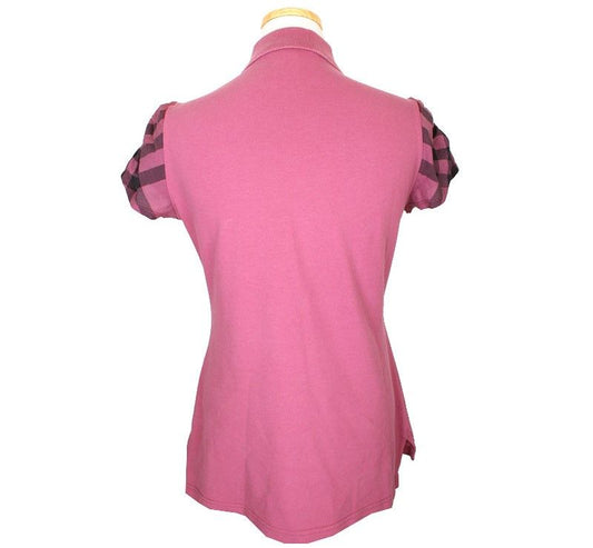 Burberry Brid Pink Check Sleeve T-Shirt S 26807286