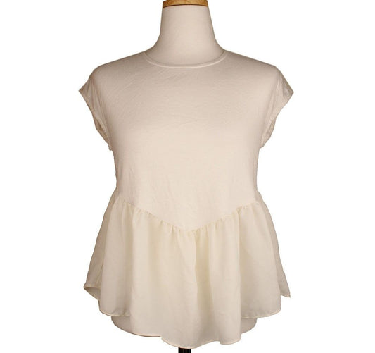 Other Brand Casual Couture Ivory Lace Blouse M 26809142