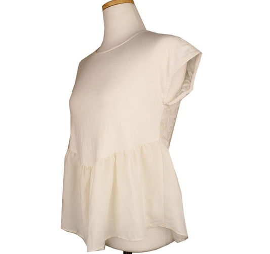 Other Brand Casual Couture Ivory Lace Blouse M 26809142