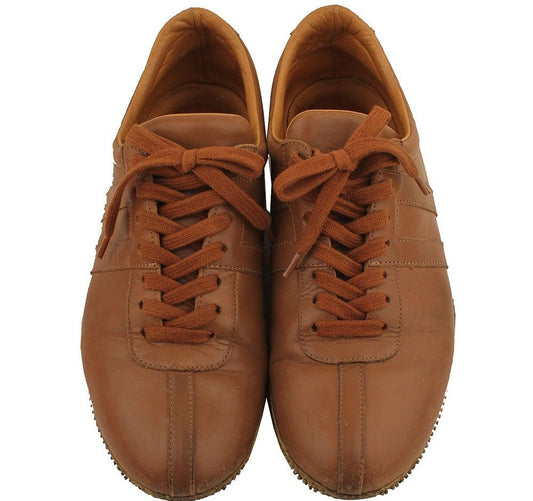 BALLY キャメルブラウンレザースニーカー37 26807626