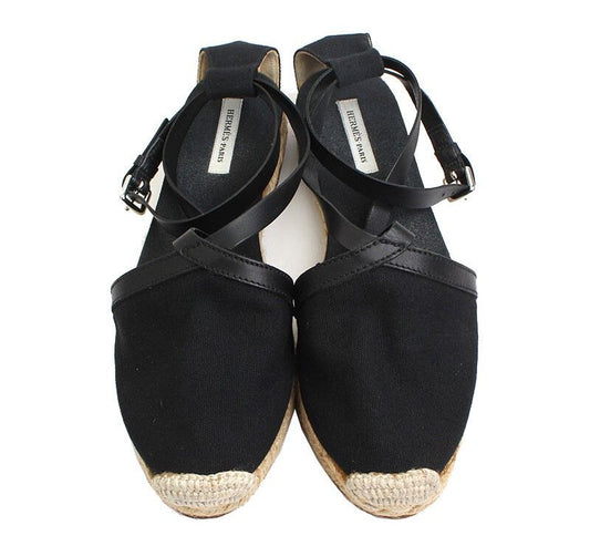 Hermes Black Espadrille 240 33421317