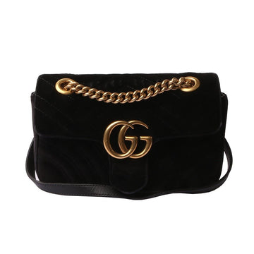 GUCCI 446744 GGマーモント ベルベット ミニ ショルダーバッグ B9931-1 6934525643 33413129
