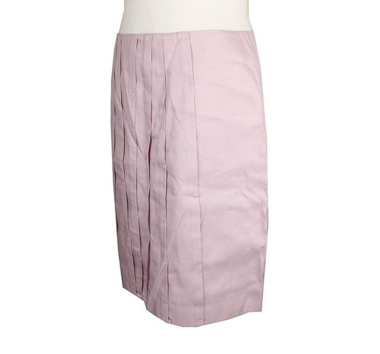 MaxMara Violet Stitched Pleated Cotton Silk Skirt 38 26809461