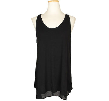 Theory Black Linen Blend Sleeveless Top S 26807579
