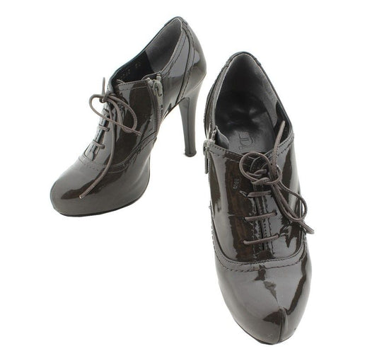 OTHER BRAND Diana Dunkelgrün Lackleder Schnürstiefeletten 22 26810812