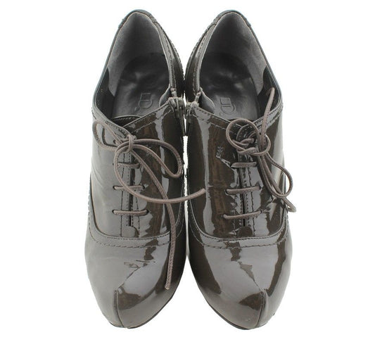 OTHER BRAND Diana Dunkelgrün Lackleder Schnürstiefeletten 22 26810812