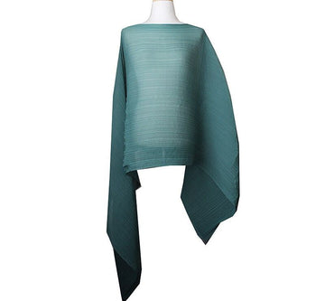 ISSEY MIYAKE Plissee Poncho Grün F 33348542