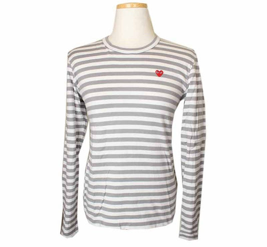 Comme Des Garcons White & Gray Cotton T-Shirt S 26807229