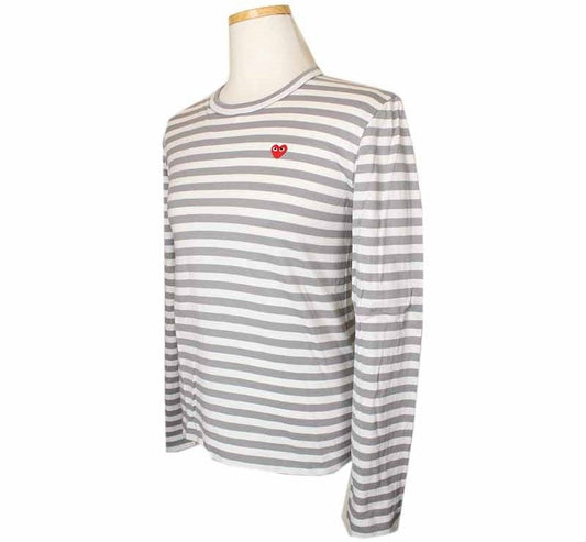 Comme Des Garcons White & Gray Cotton T-Shirt S 26807229