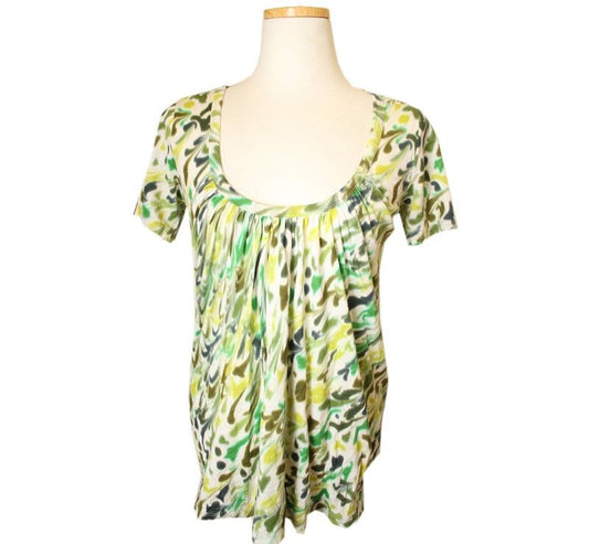 ISSEY MIYAKE Issey FETE Multi Shirred Cotton Asymmetrical Top 2 26807303
