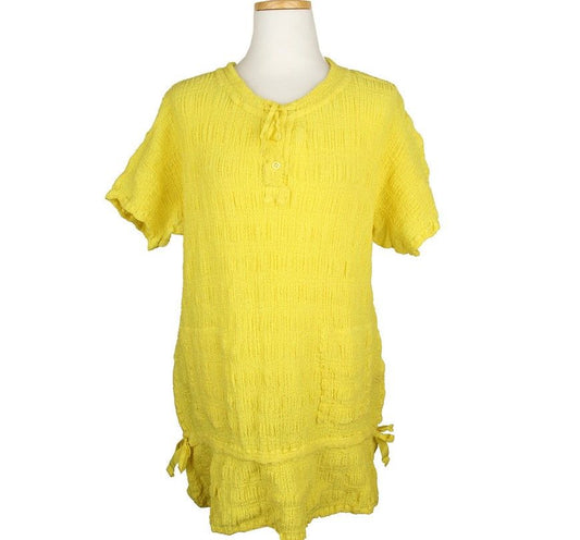 ISSEY MIYAKE イセイハート イエローポケットプリーツワンピース 2 26809582
