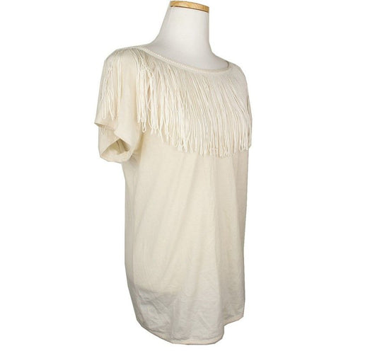 3.1 Phillip Lim Ivory Tassel Sleeveless Top XS 26807258