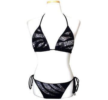 ROBERTO CAVALLI Swarovski Kristall Bikini Badeanzug 40 33655116