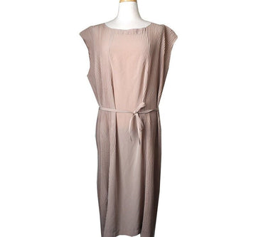 ISSEY MIYAKE Sandbeige ärmelloses Kleid 3 33655690