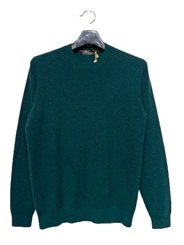 LORO PIANA Grüner Kaschmir Rundstrickpullover 33660906