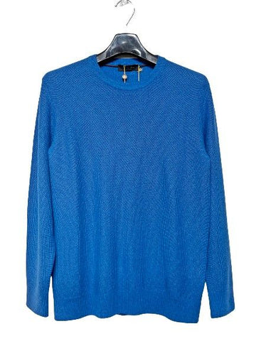 LORO PIANA Runder Pullover aus Cashmere in Blau 6978084549 33661178