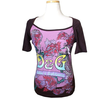 DOLCE & GABBANA Psychedelisches Braun T-Shirt 44 33755889