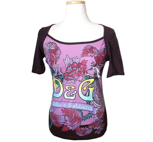 Dolce & Gabbana Psychedelic Brown T-Shirt 44 33755889