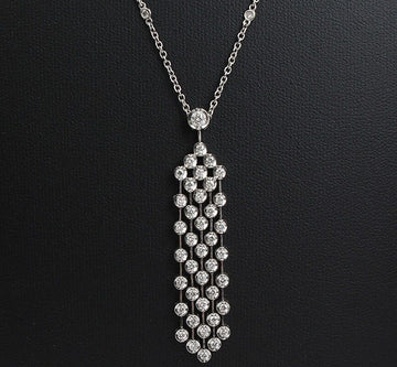 OTHER BRAND Diamant Fransen Weißgold 18K Halskette 33756091