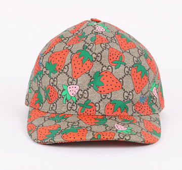 GUCCI GG Supreme Strawberry Baseball Cap L 584412 29248957