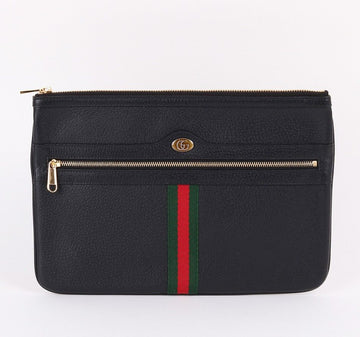 GUCCI Ophidia Clutches aus schwarzem Leder 517551 26583006