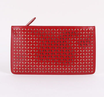 ALAIA Laser Cut Rote Mini Clutch 24 x 13.5 x 1.5 27068655