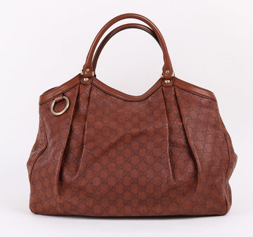 GUCCI GG Cima Leder Braun Groß Suki Tasche 211943 29451762