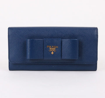 PRADA Saffiano Blau Rips Geldbörse 1MH132 29451804