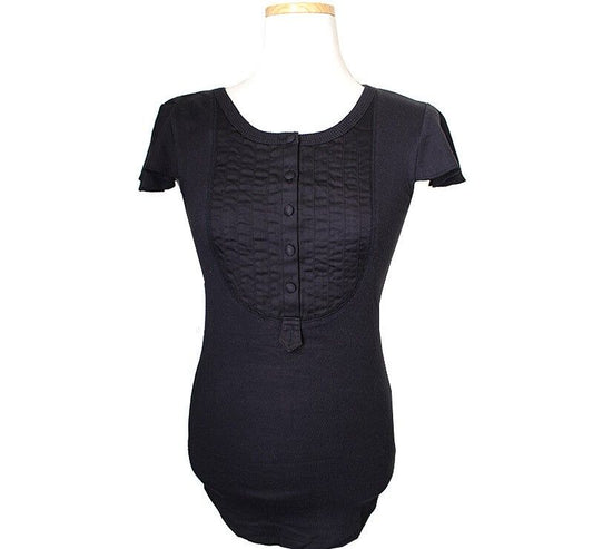 Joseph Black Cap Sleeve Button Top 44 33862227