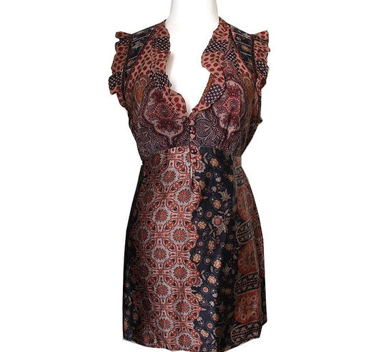Sandro Multi-Print Silk Tank Top 44-55 33862303