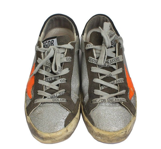 Golden Goose Neon Orange Star Sneakers 230 33862384