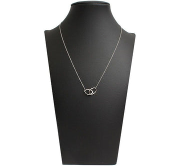 Tiffany & Co 925 Silver Interlocking Oval Circle Necklace 33983496