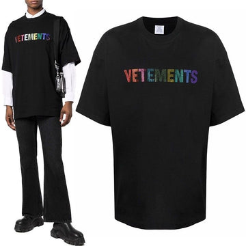 VETEMENTS レインボーストーン ロゴ Tシャツ 52TR510B 34040792