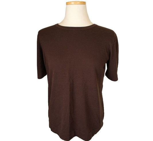 MALO Dunkle Schokolade Baumwolle Strickoberteil 44 26809889