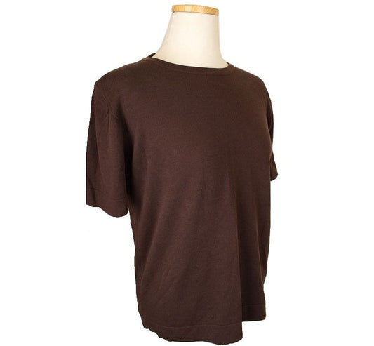 MALO Dunkle Schokolade Baumwolle Strickoberteil 44 26809889
