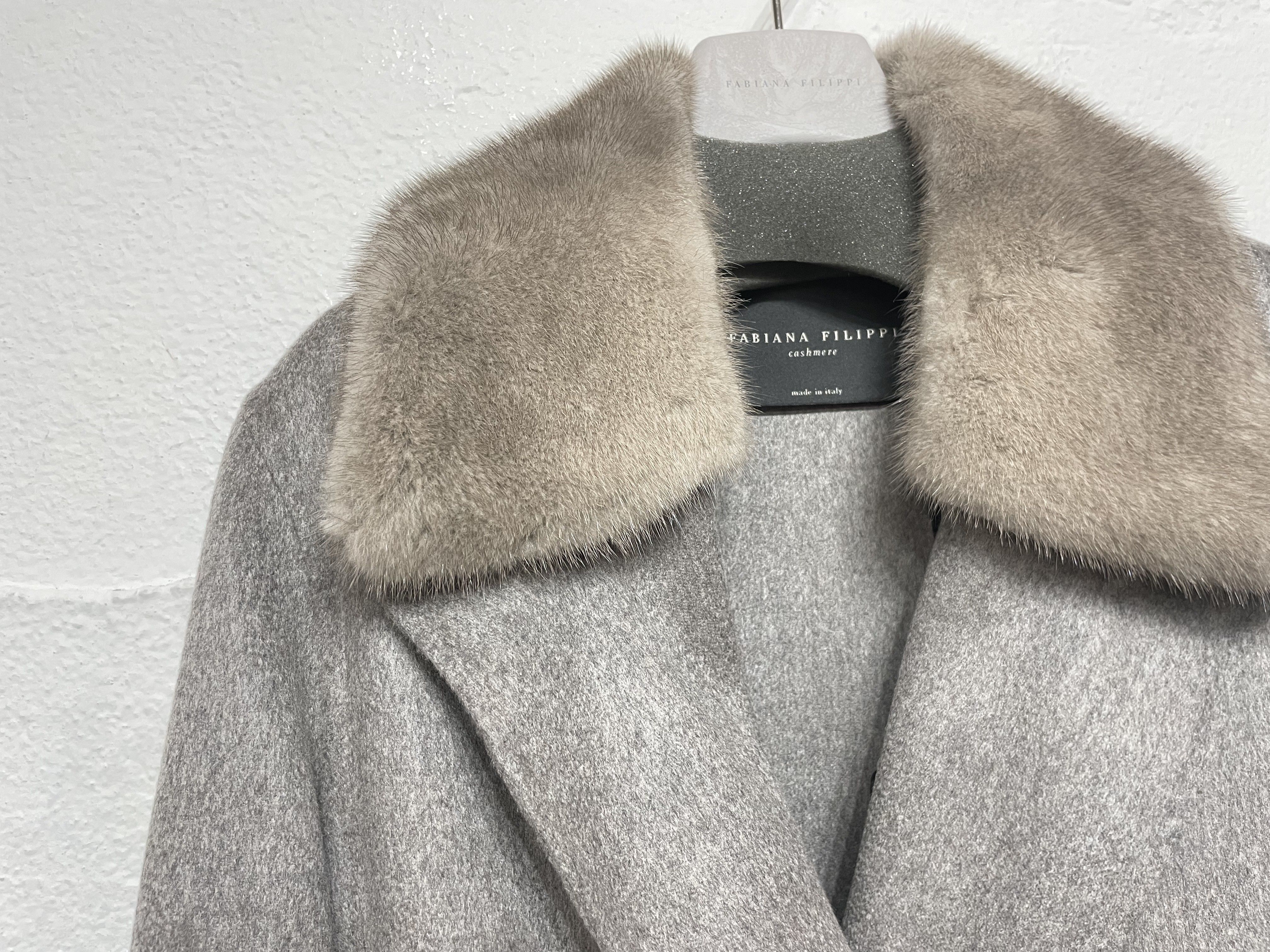 Fabiana Filippi F092 1219 Grey Mink Fur Coat 7030245156 34233175