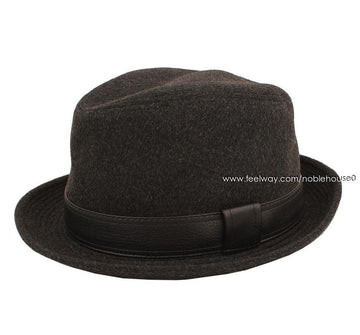 Hermes Black Cashmere Fedora 59 26812002