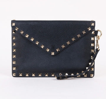 VALENTINO Rockstud Schwarze Umschlag clutch 22.5 * 16 * 1.5 34406305