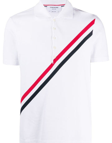 Thom Browne Diagonal Stripe Polo MJP121A 5023404673 27643562