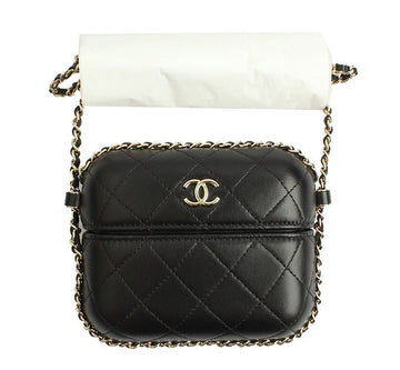 CHANEL Schwarze goldfarbene Around-Chain Mini-Crossbody-Tasche 31 26966759