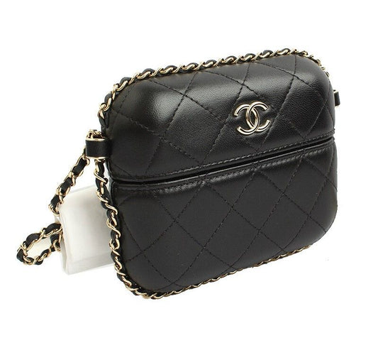 CHANEL ブラックゴールドアラウンドチェーンミニクロスバッグ 31 26966759