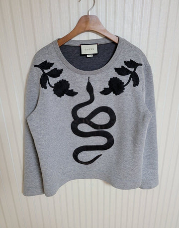 GUCCI ネオプレンスネーク刺繍スウェット 30998067