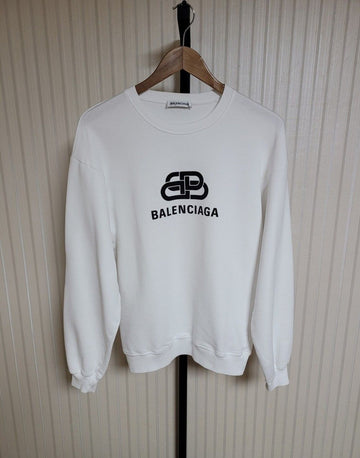 BALENCIAGA xs XS Weiße Schlosslogo Sweatshirt 25524911
