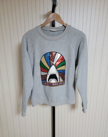 SAINT LAURENT s S Grau Hai Patch Sweatshirt 26360858