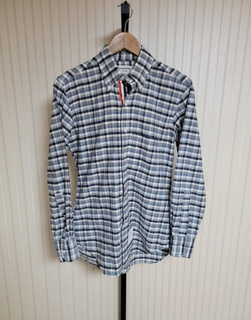 THOM BROWNE 1 Karierter Dreilinienshirt 100 25525144