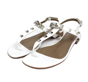 HERMES ホワイトオリヴィアサンダル 35 12 34748827