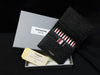 Thom Browne Black Pebble Grain Leather Double Card Holder 7096932343 34863789 [P]